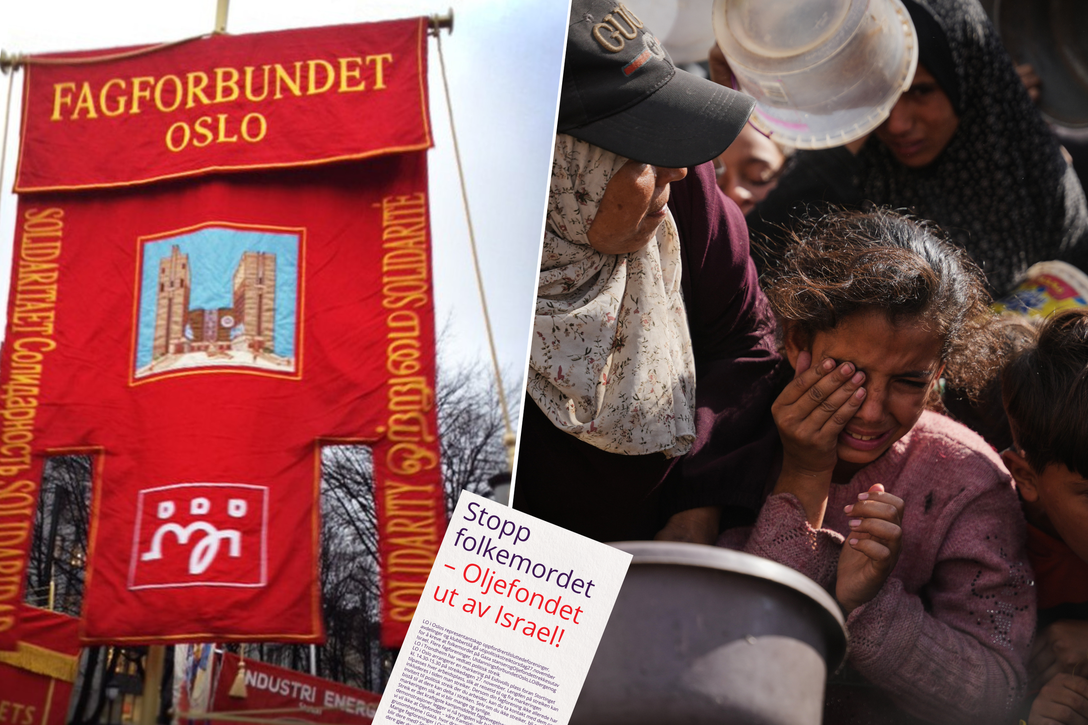 Flera norksa LO-fack strejkar för Palestina