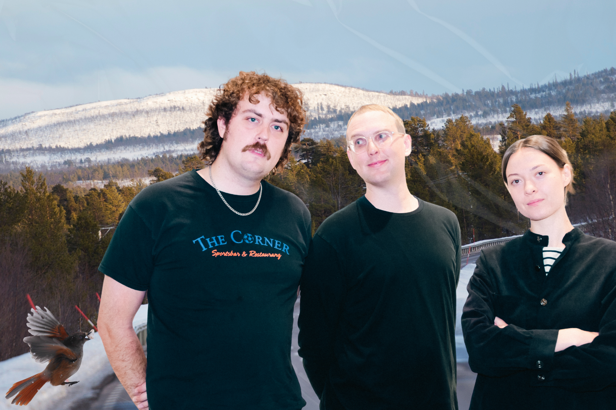 Jonathan Bergström, Alex Olofsson och Stina Nilsson från den nystartade tidskriften Lavskrikan