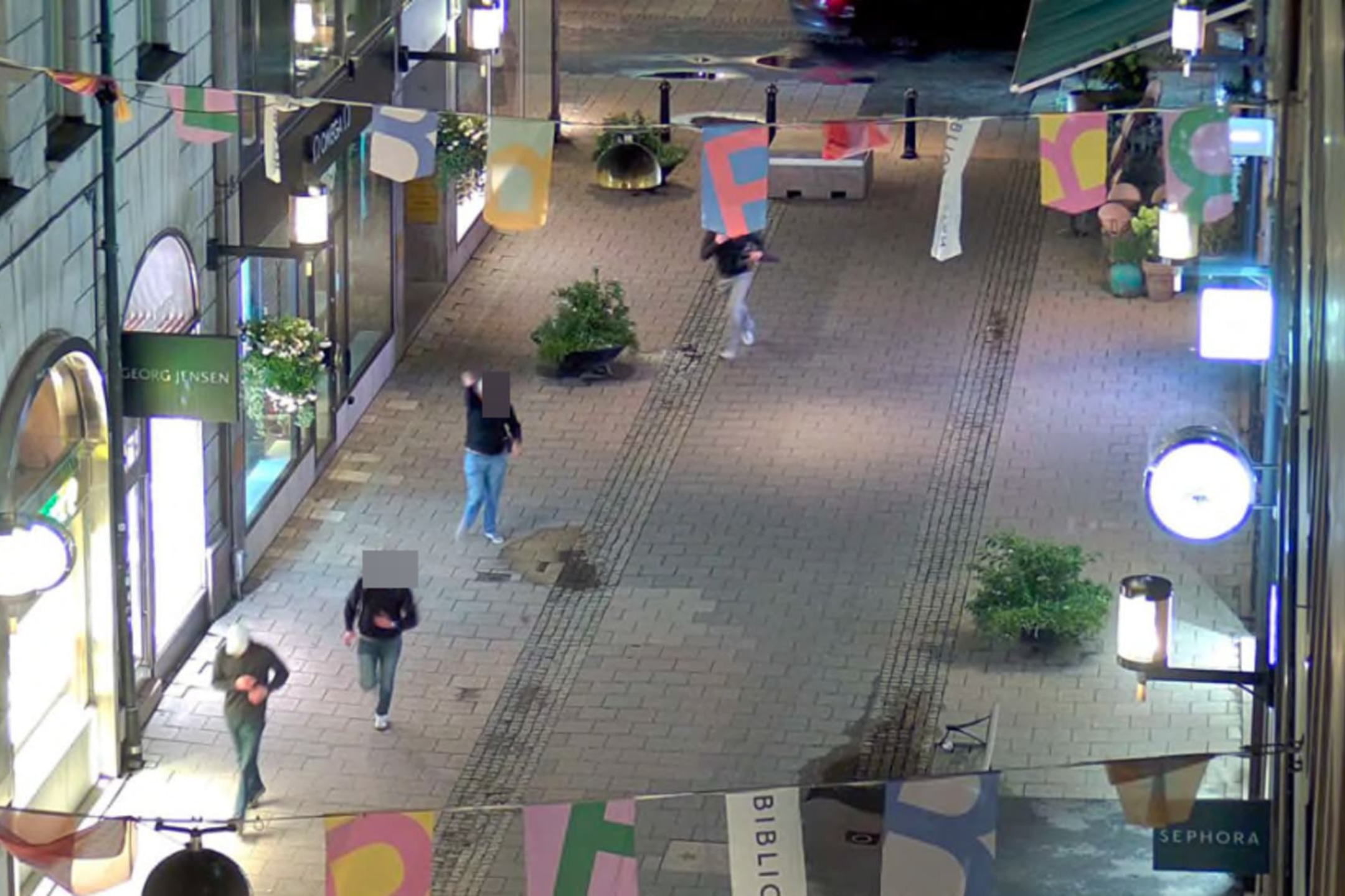 De fyra nazisterna fångades på bild sedan de utfört misshandeln