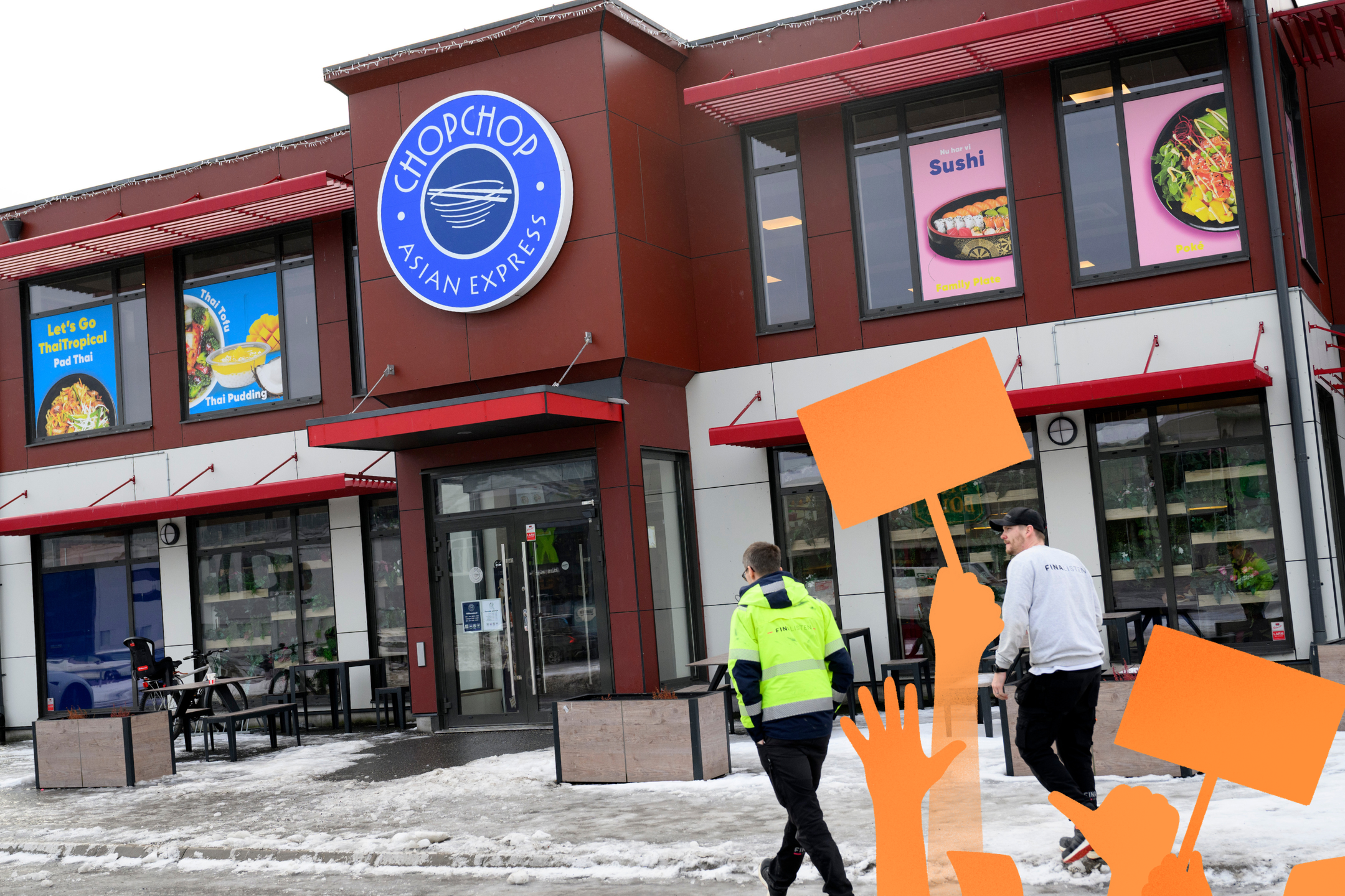 Strejkvarsel på Chopchops matfabrik i Rosersberg utanför Stockholm