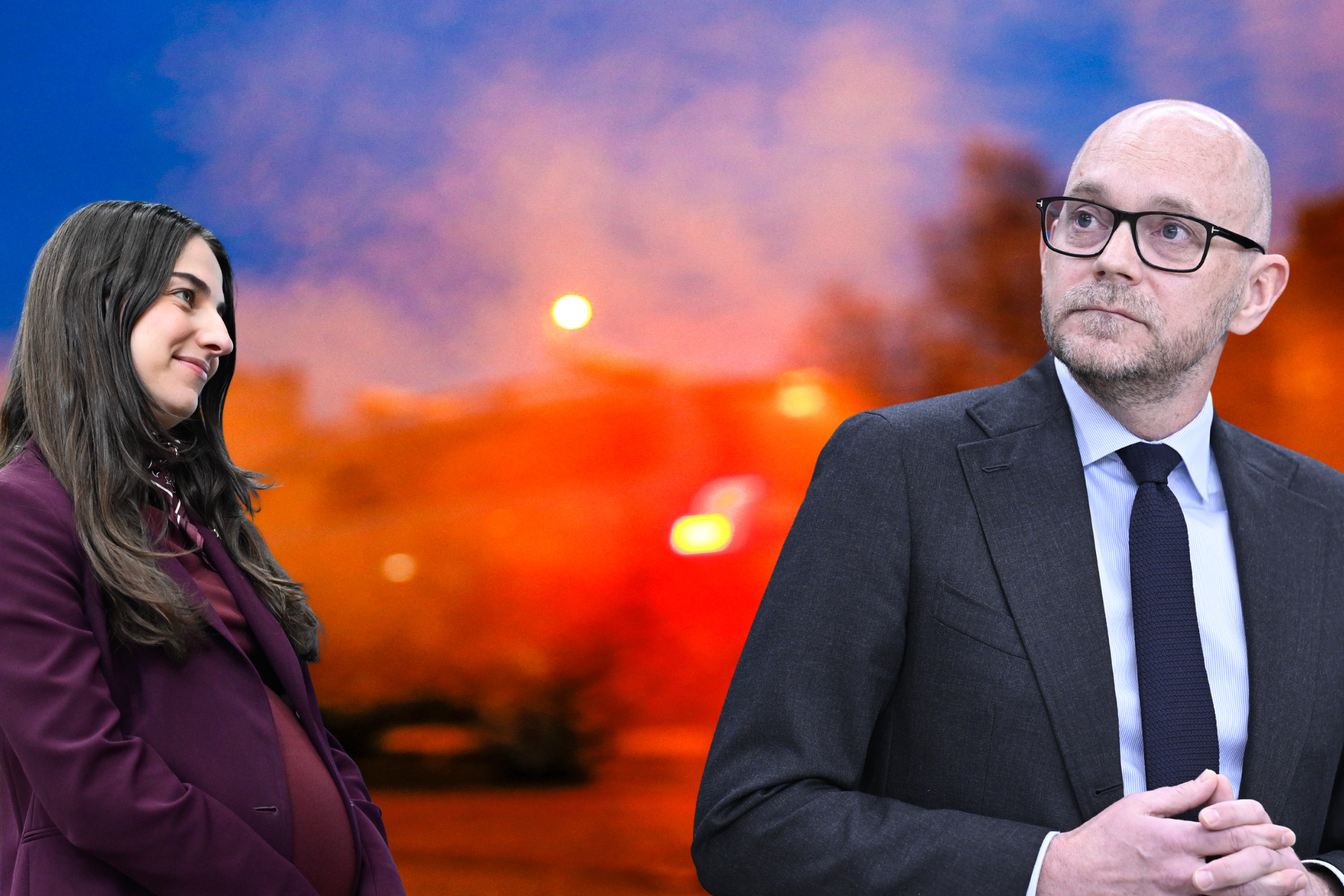 Romina Pourmokhtari och Johan Britz