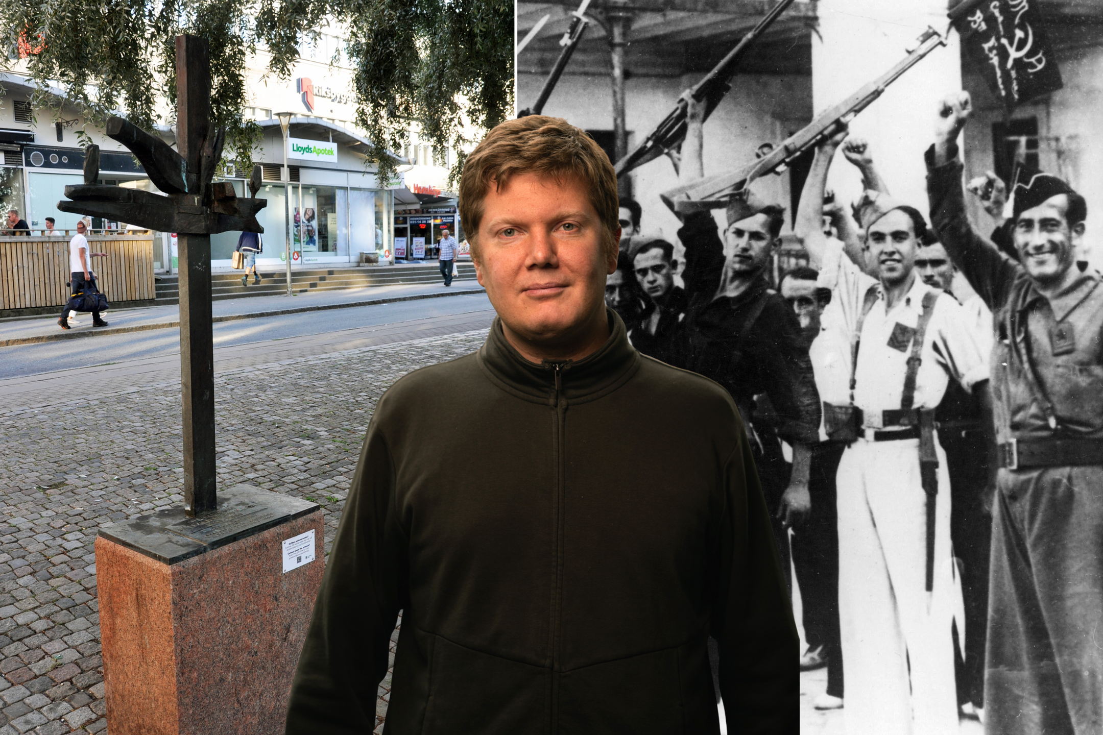 Minnesmärket över svenska Spanienfrivilliga i Göteborg. patrik Helgesson