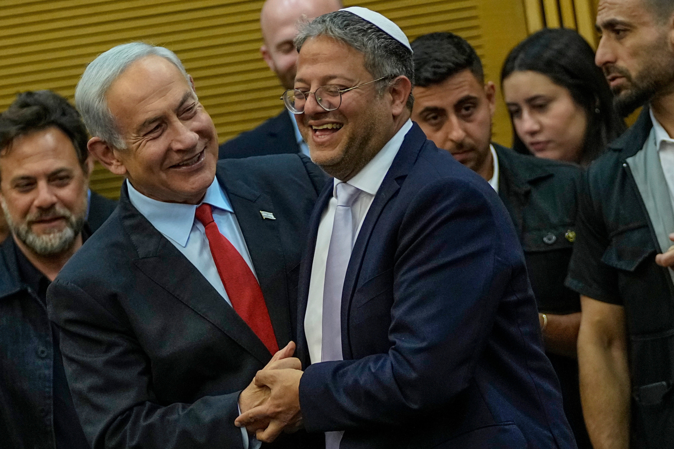 Benjamin Netanyahu och Itamar Ben Gvir.