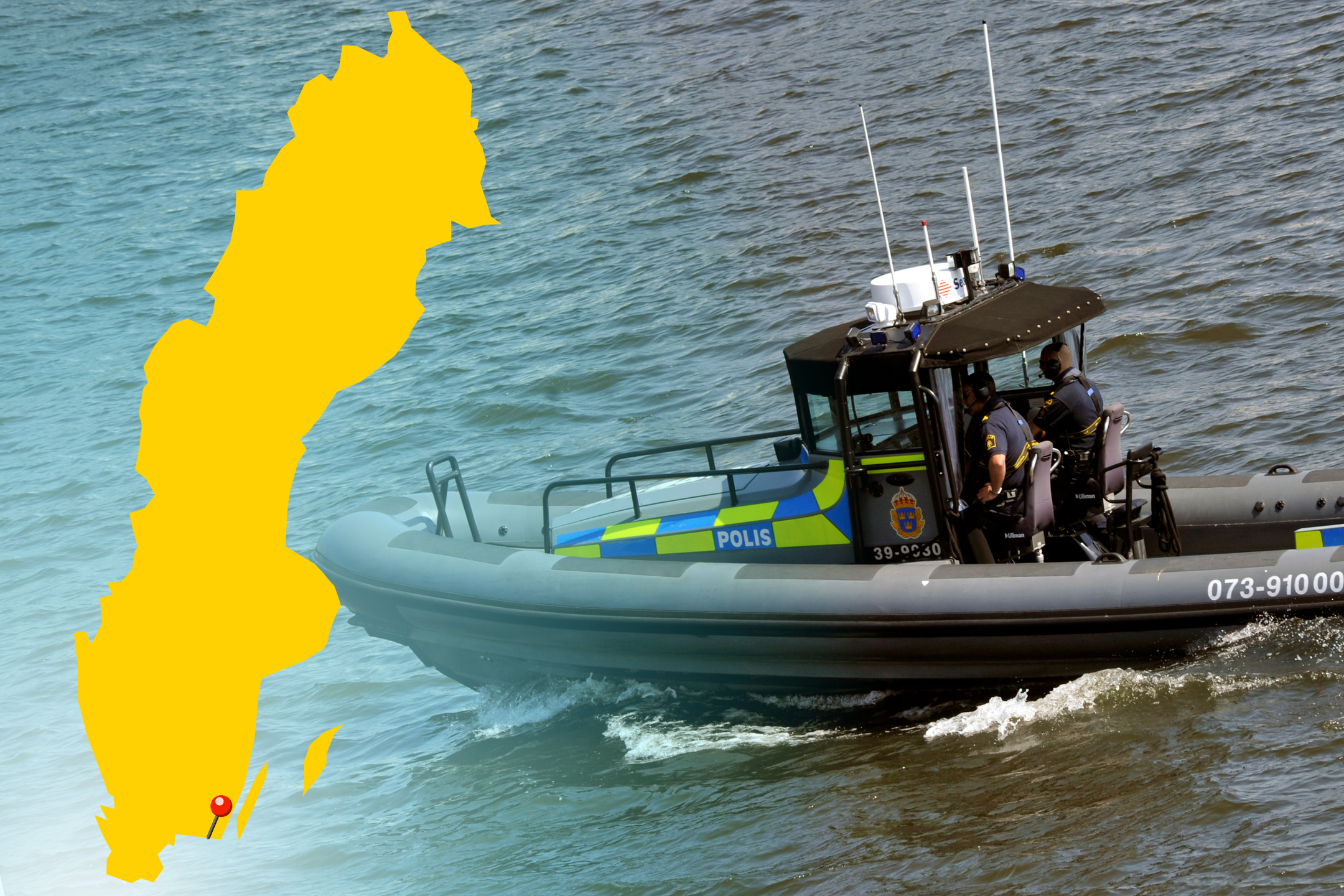 Polis skadad vid övning utanför karlskrona i Blekinge skärgård