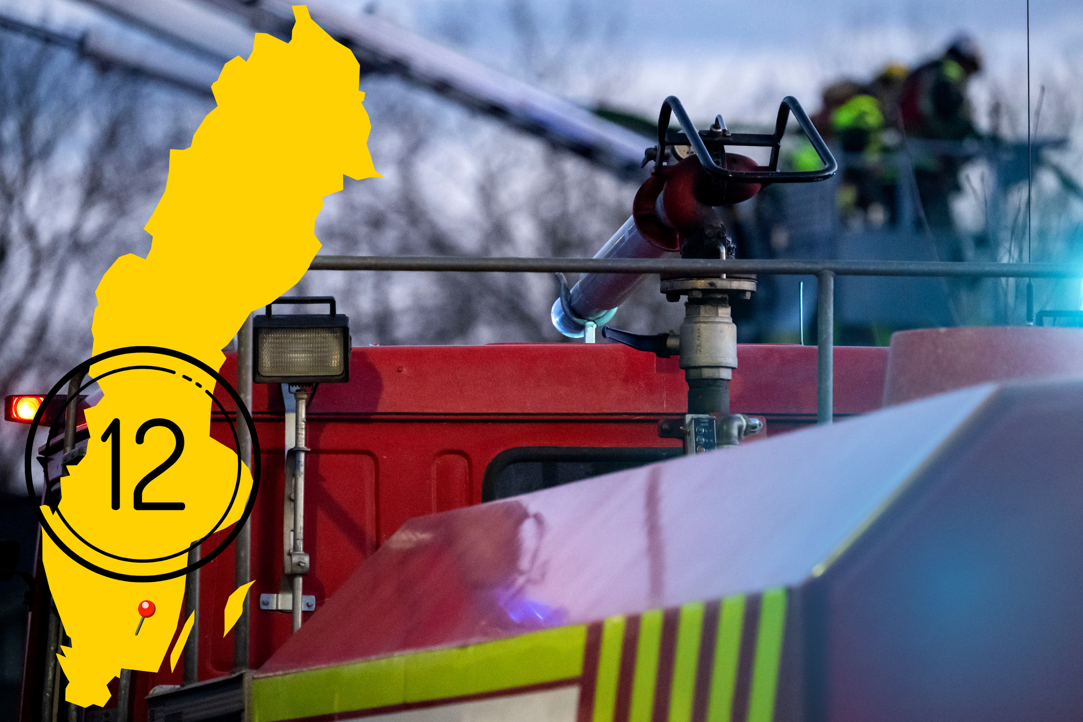 Brandman död efter fallolycka i Växjö