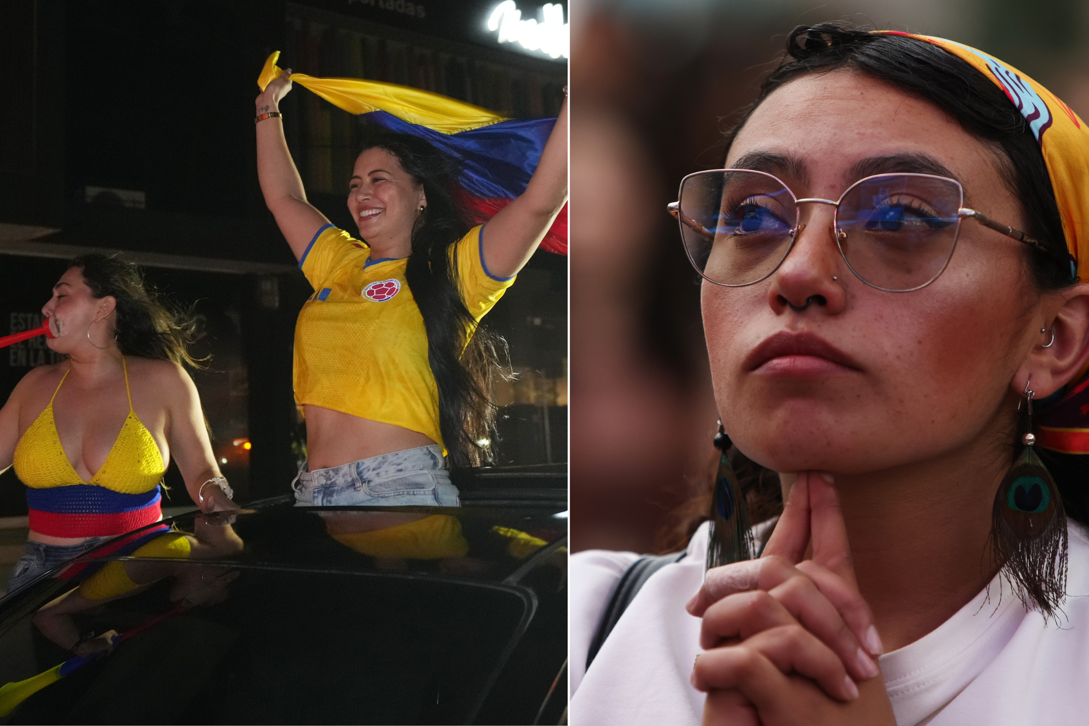 Människor firar och sörjer efter valet i Colombia