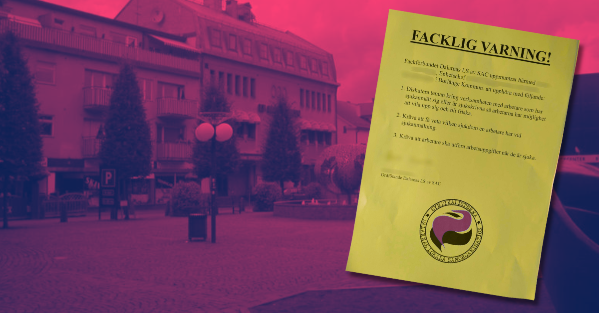 Borlänge: Facket varnar chef på kommunen