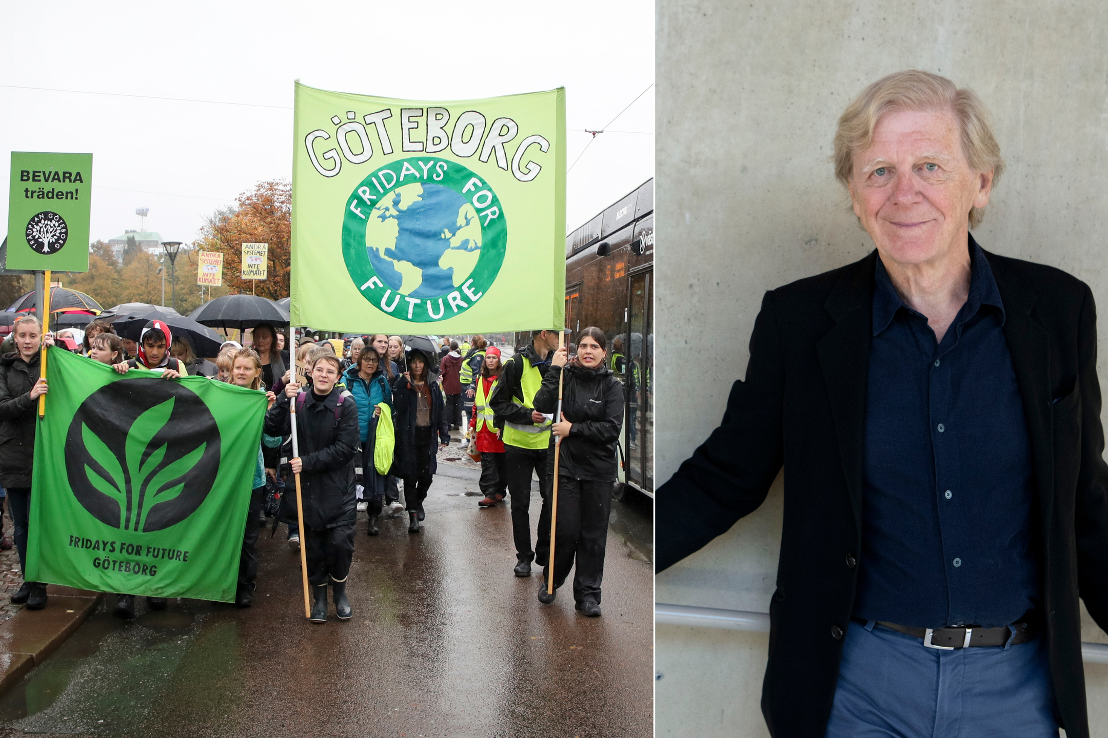 Klimatdemonstration och Claes Eriksson i Göteborg