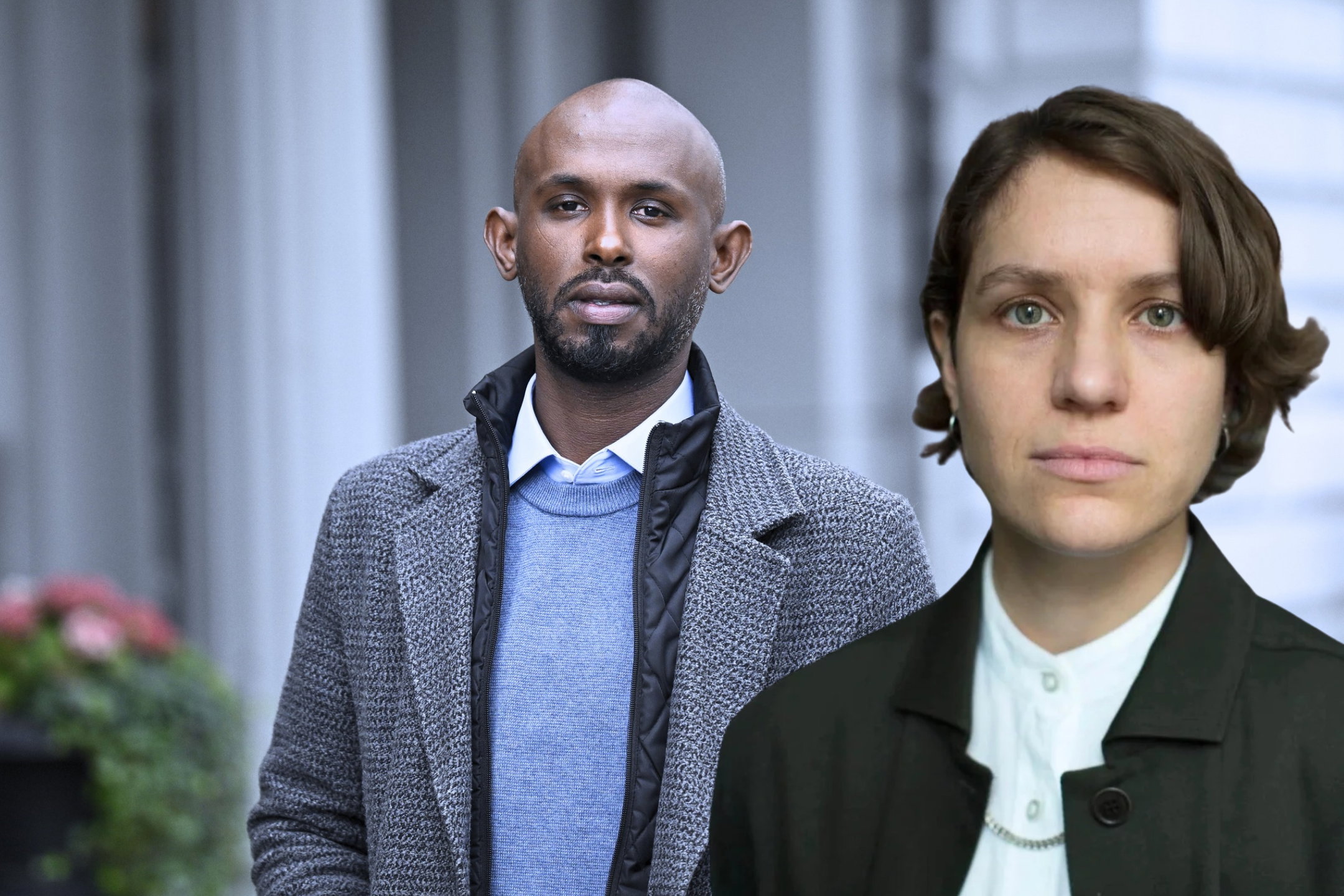 Vänsterpartisten Mohamed Ali och Silas Aliki.